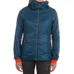 La Sportiva Sale|Jackets^ALPINE GUIDE PRIMALOFT HOODY W Storm Blue/Cherry Tomato
