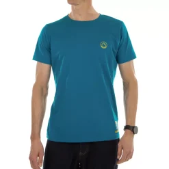 La Sportiva Shirts^CLIMBING ON THE MOON T-SHIRT M Carbon/Giallo