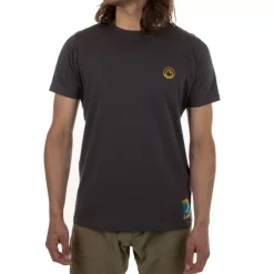 La Sportiva Shirts^CLIMBING ON THE MOON T-SHIRT M Carbon/Giallo