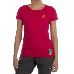 La Sportiva Shirts^CLIMBING ON THE MOON T-SHIRT W Carbon/Giallo