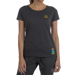 La Sportiva Shirts^CLIMBING ON THE MOON T-SHIRT W Carbon/Giallo