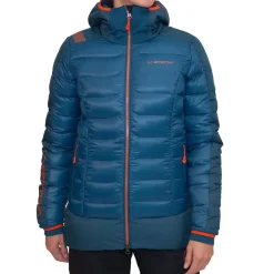 La Sportiva Sale|Jackets^DOLENT DOWN JKT W Storm Blue/Cherry Tomato