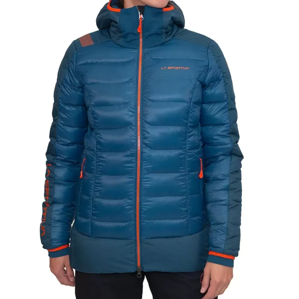 La Sportiva Sale|Jackets^DOLENT DOWN JKT W Storm Blue/Cherry Tomato