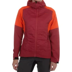 La Sportiva Sale|Jackets^KAP HYBRID HOODY W Carbon/Cherry Tomato