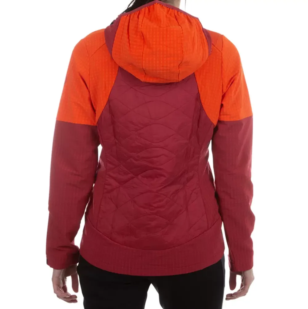 La Sportiva Sale|Jackets^KAP HYBRID HOODY W Carbon/Cherry Tomato
