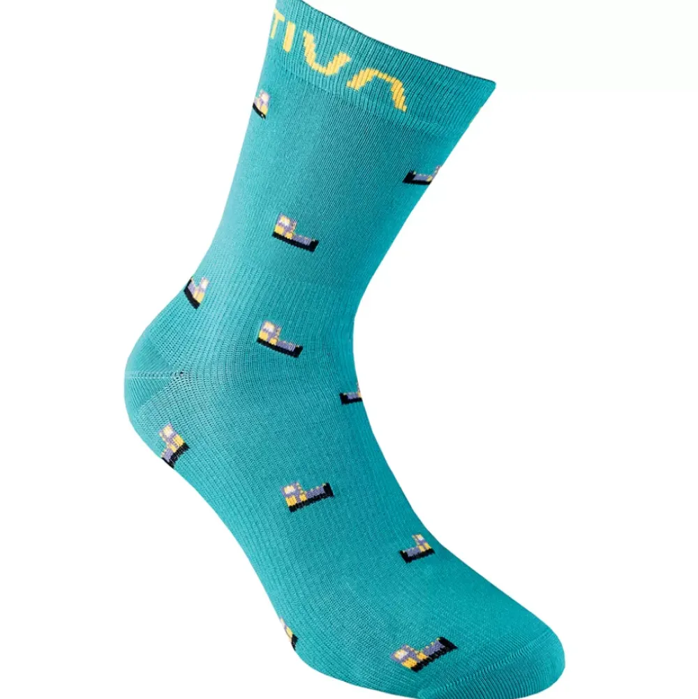 La Sportiva Accessories|Accessories^OUTDOOR FUN SOCKS Emerald/Yellow
