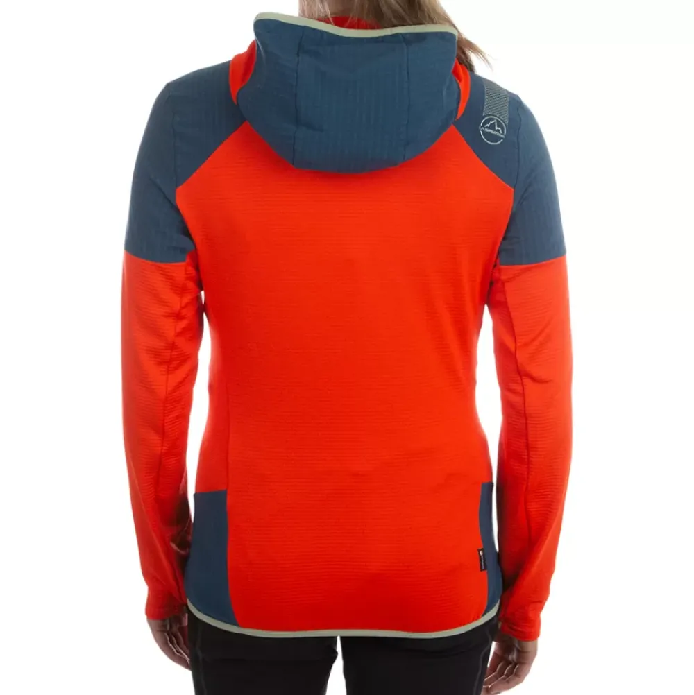 La Sportiva Sale|Jackets^SESSION TECH HOODY W Storm Blue/Cherry Tomato