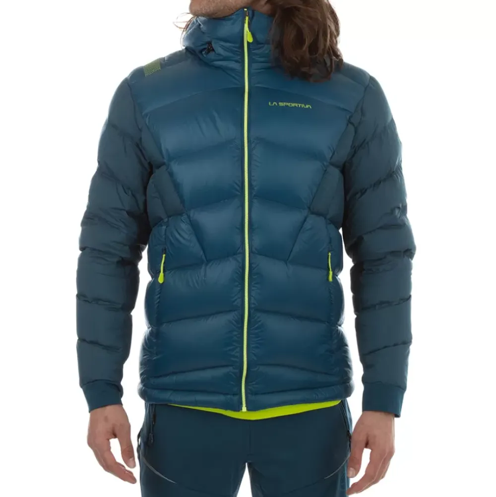 La Sportiva Sale|Jackets^SUPERCOULOIR 1000 DOWN JKT M Storm Blue/Lime Punch