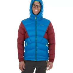 La Sportiva Sale|Jackets^SUPERCOULOIR 1000 DOWN JKT M Storm Blue/Lime Punch