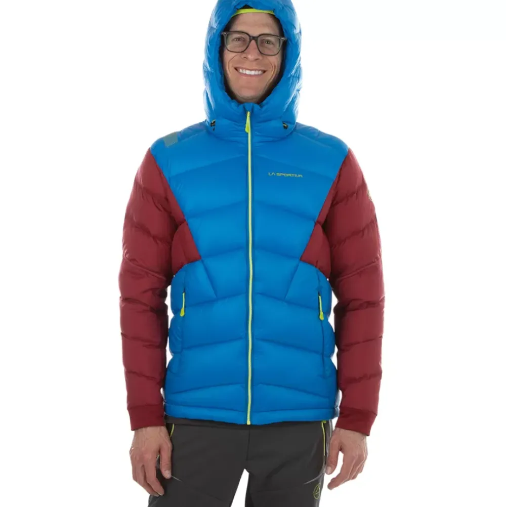 La Sportiva Sale|Jackets^SUPERCOULOIR 1000 DOWN JKT M Storm Blue/Lime Punch