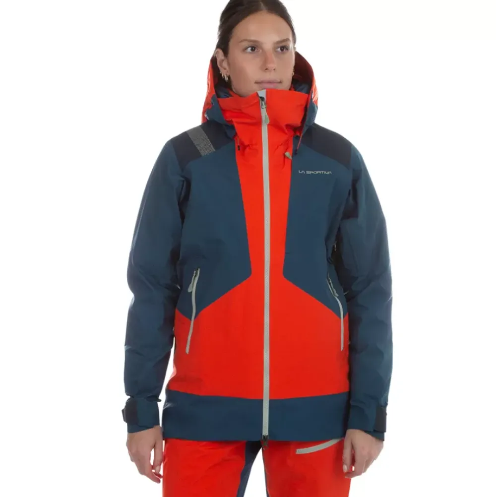 La Sportiva Jackets|Sale^SUPERCOULOIR GTX PRO JKT W Cherry Tomato/Storm Blue