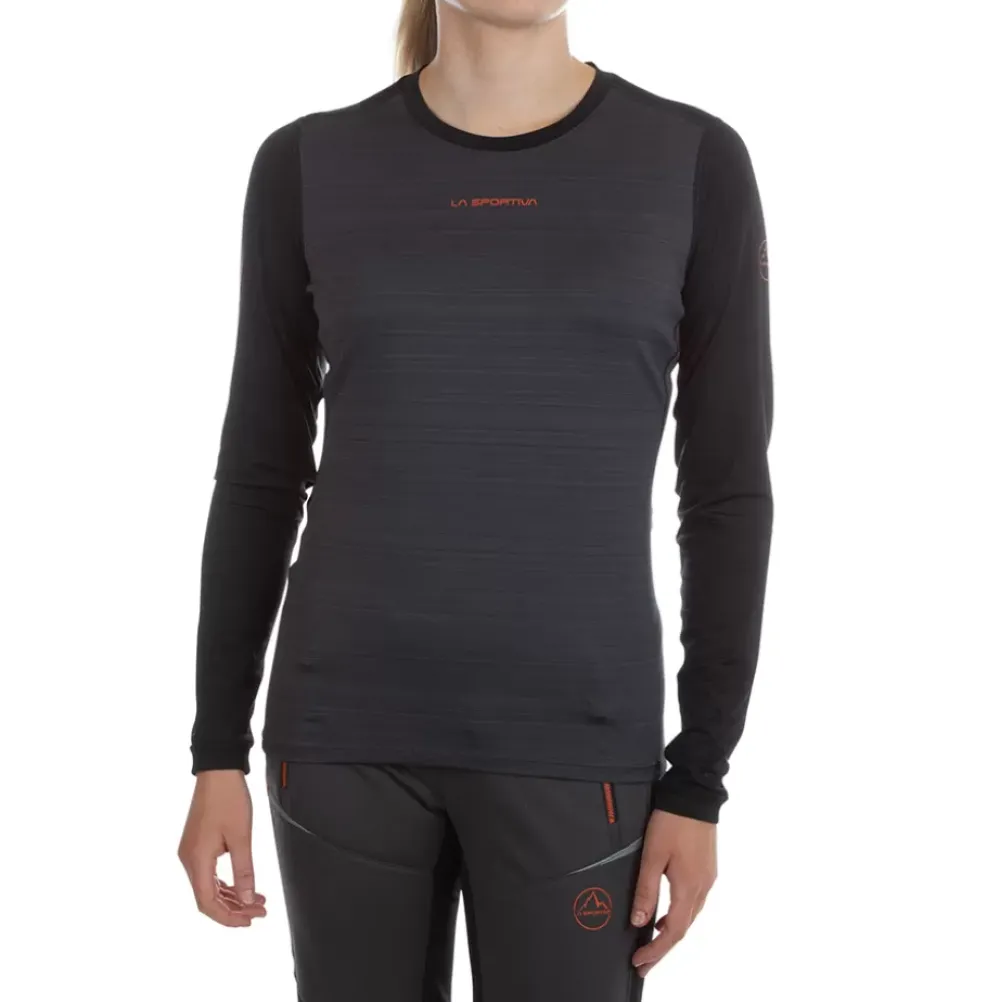 La Sportiva Sale|Shirts^TOUR LONG SLEEVE W Carbon/Cherry Tomato